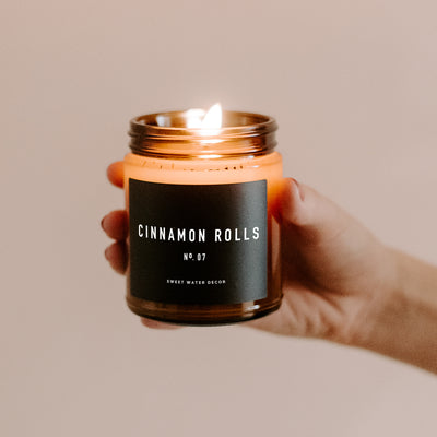 Cinnamon Rolls Soy Candle - Amber Jar - 9 oz