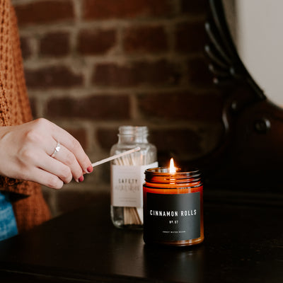 Cinnamon Rolls Soy Candle - Amber Jar - 9 oz