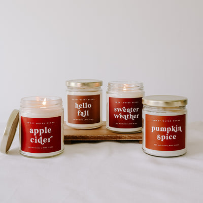 Hello Fall Soy Candle - Clear Jar - 9 oz