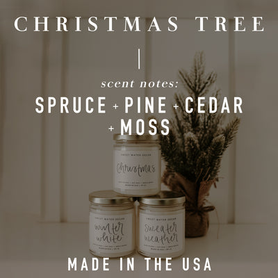 Christmas Tree Soy Candle - Clear Jar - 9 oz